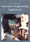 Go to journal home page - International Journal of Materials in Engineering Applications